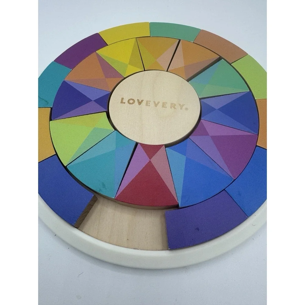 Lovevery Wooden Color Wheel‎ Puzzle Montessori Missing One Piece